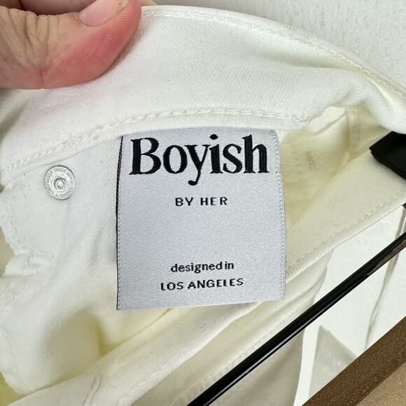 Boyish by HER NWT White Denim High Rise Stretch Skinny Jeans - Picture 8 of 8